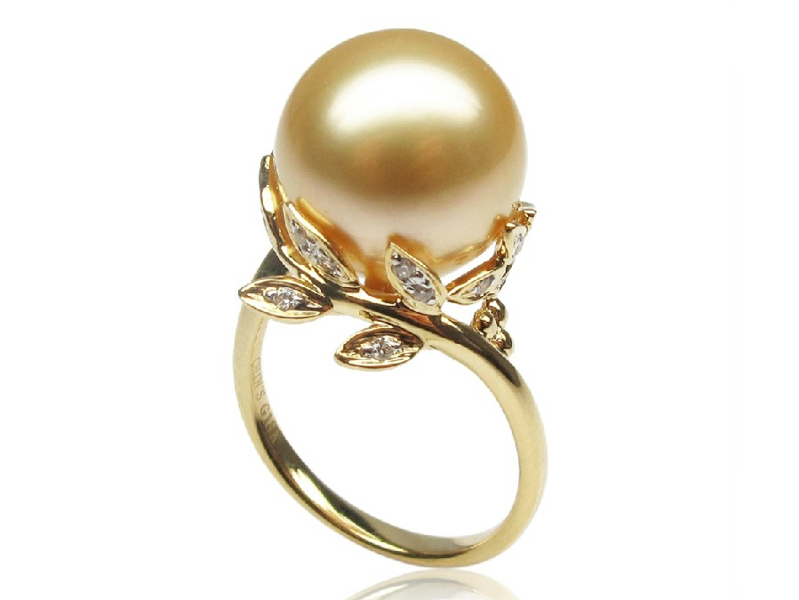 Arielle South Sea Pearl and Diamond Ring